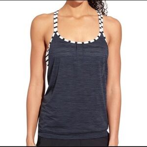 Athleta Hyper Stripe Energized Top size XXS
